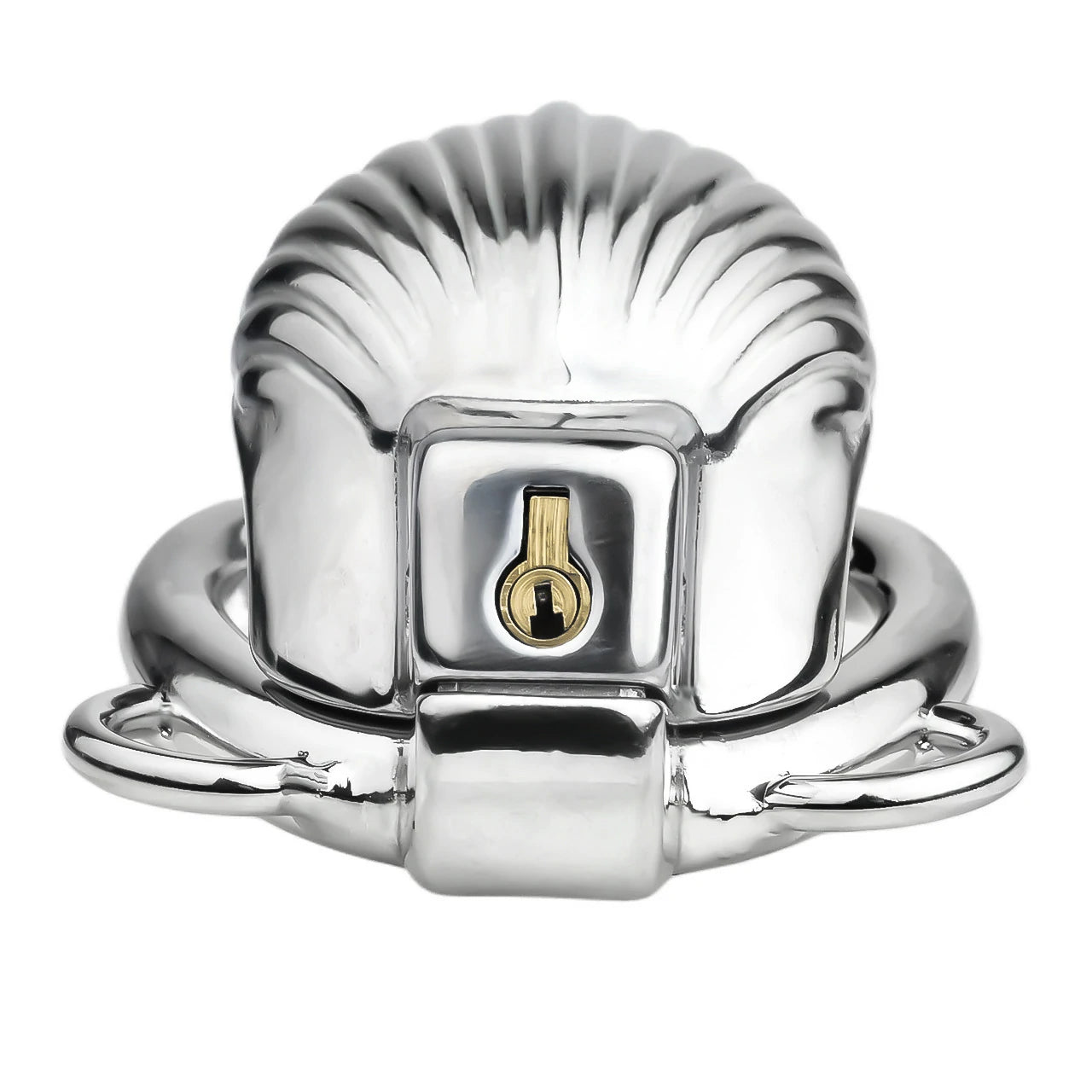 FRRK Metal Seashell Shape Chastity Lock (Optional Ring Sizes)