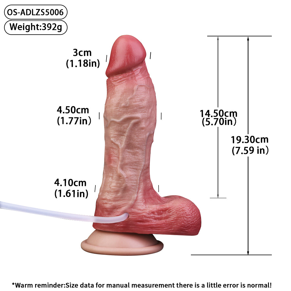 RealFeel Dual Density Ejaculating Dildo 10 Size