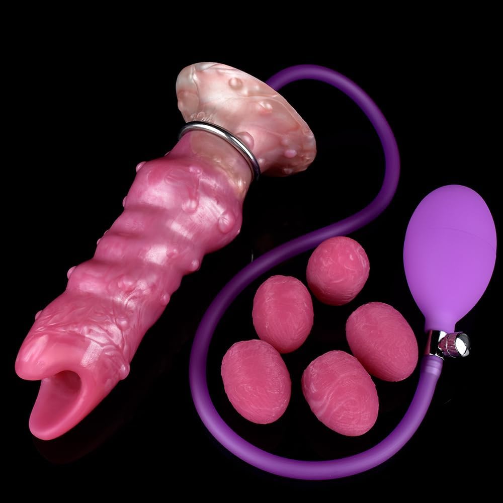 Crature Ovipositor Dildo with 5 Eggs 8 Inches