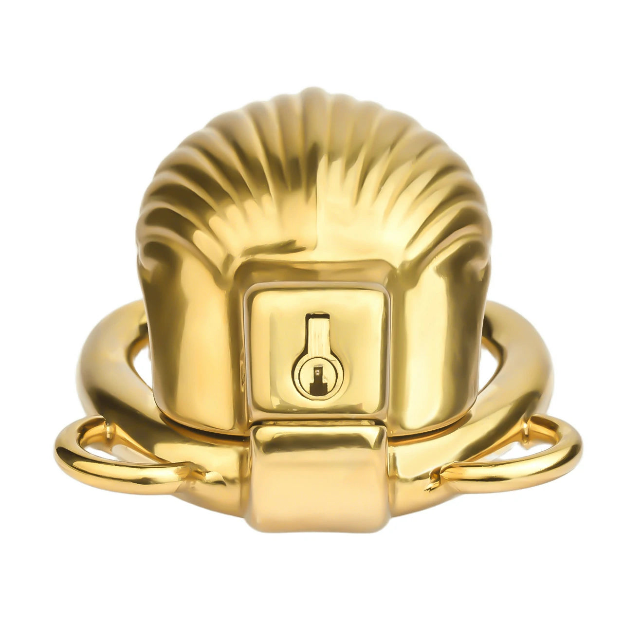 FRRK Metal Seashell Shape Chastity Lock (Optional Ring Sizes)