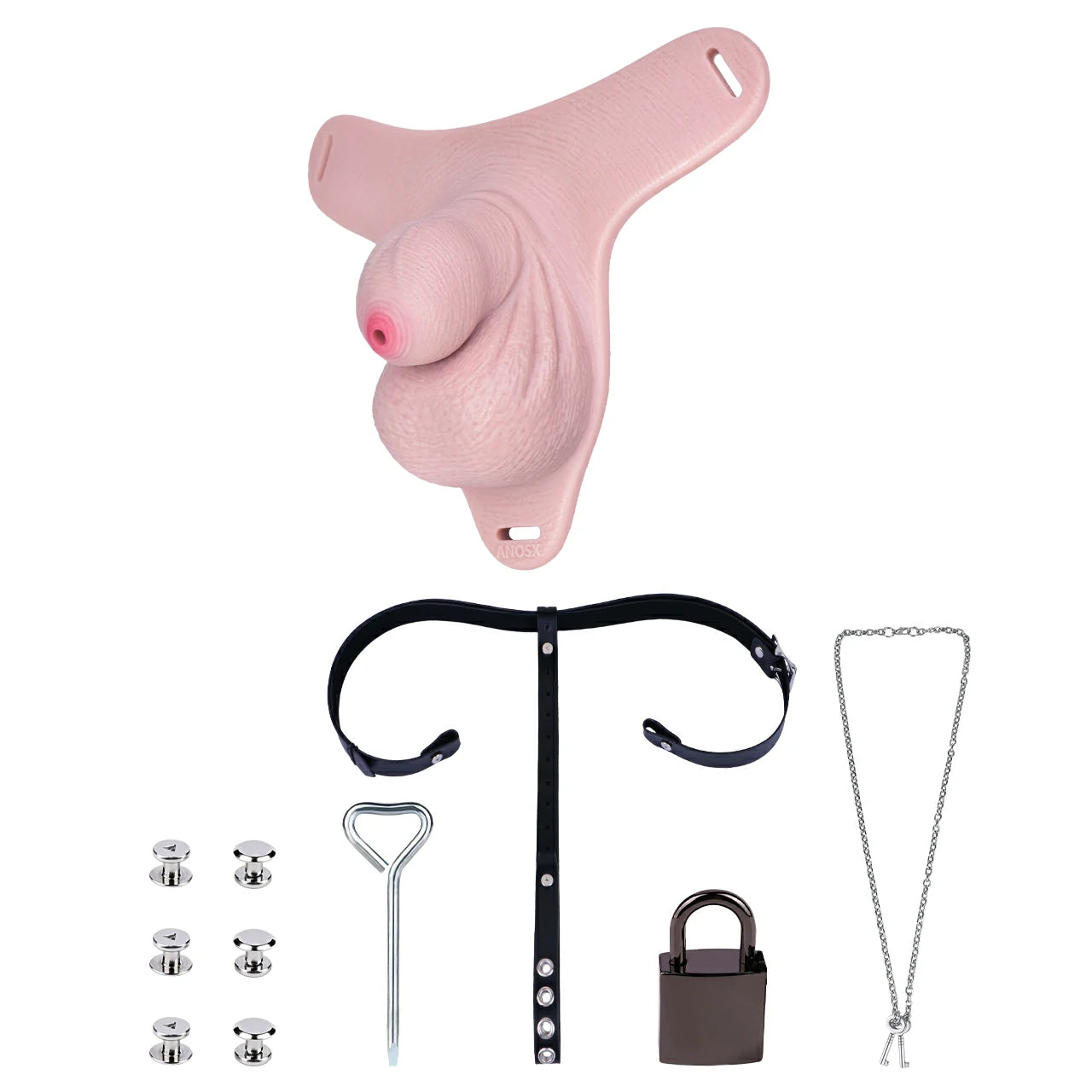 Wearable Lockable Silicone Chastity Pants(9 Size)