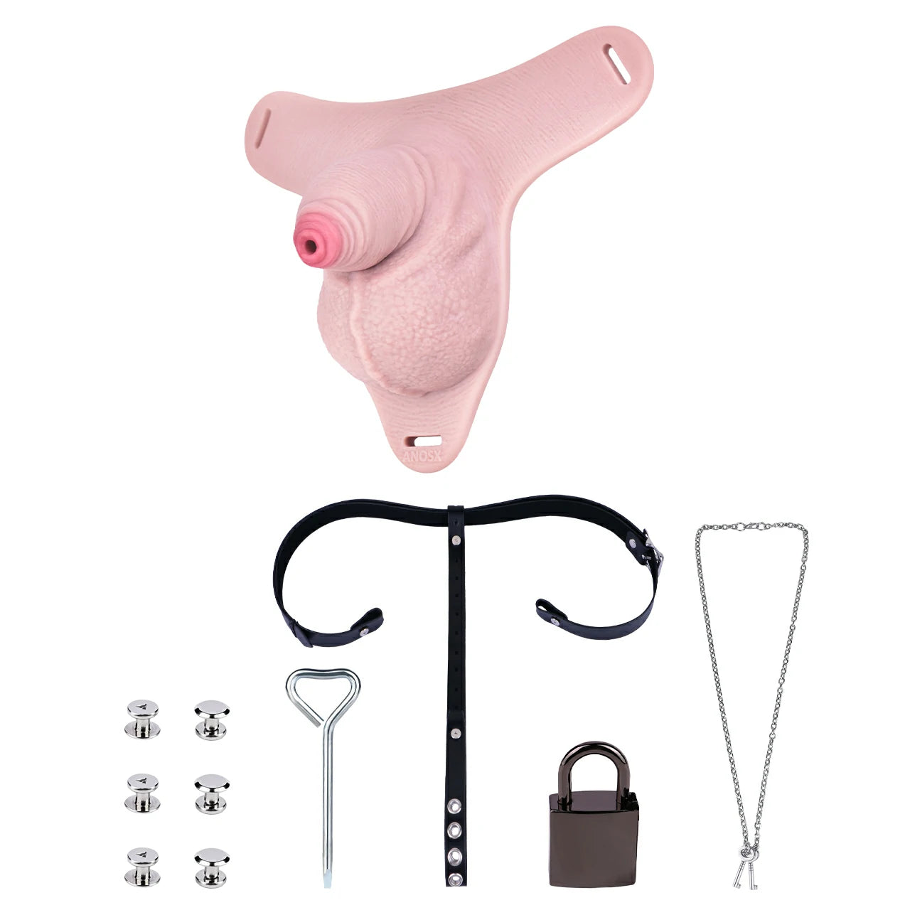 Wearable Lockable Silicone Chastity Pants(9 Size)