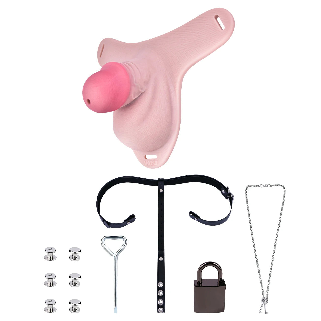 Wearable Lockable Silicone Chastity Pants(9 Size)