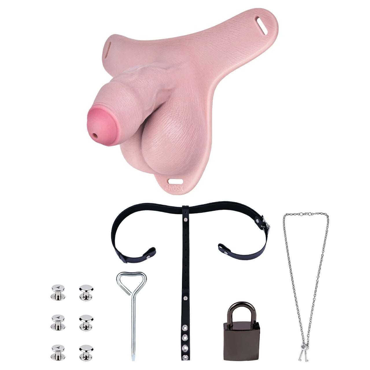 Wearable Lockable Silicone Chastity Pants(9 Size)