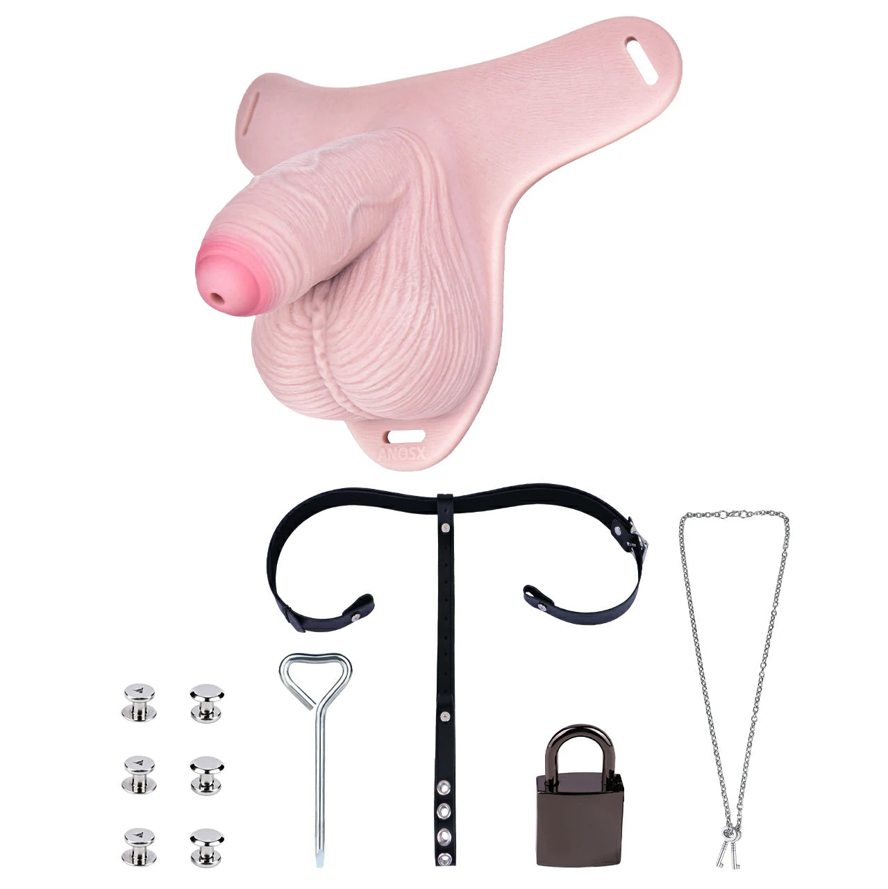 Wearable Lockable Silicone Chastity Pants(9 Size)