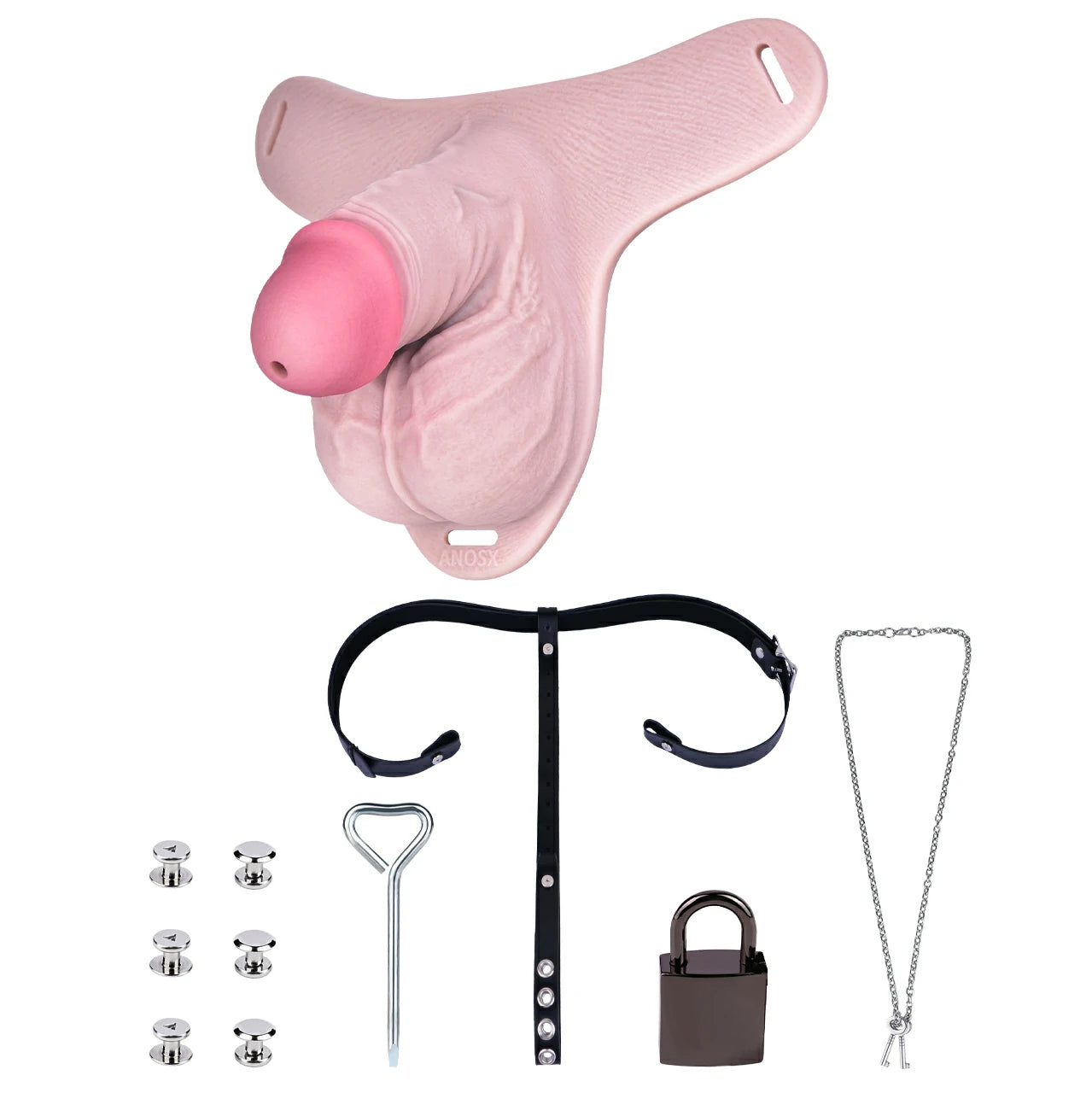 Wearable Lockable Silicone Chastity Pants(9 Size)