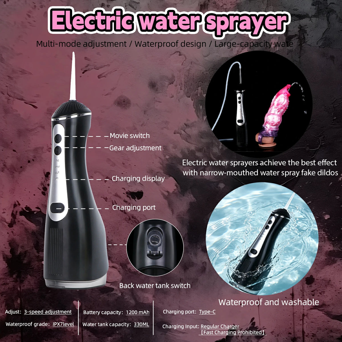 Phantom Aqua— Electric Squirting Fantasy Cock Sleeve