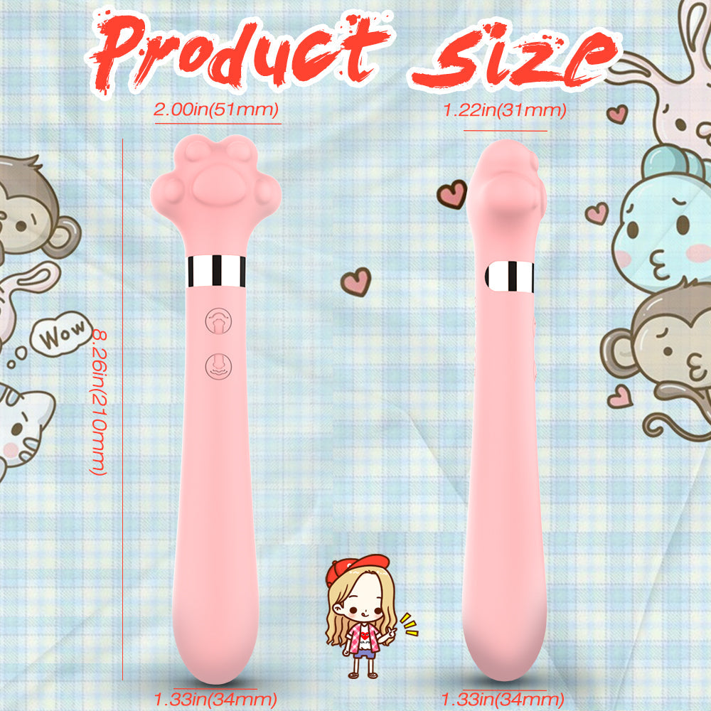 Cute Cat Paw 7 Flapping Clitoral G Spot Vibrator