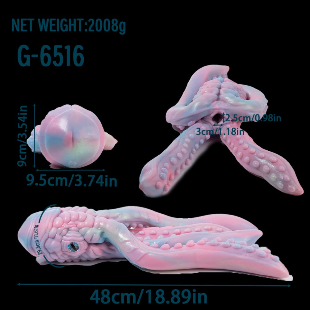 Pink Fantasy Octopus Silicone Sex Doll – Alien Blowjob Single-Channel Pocket Pussy