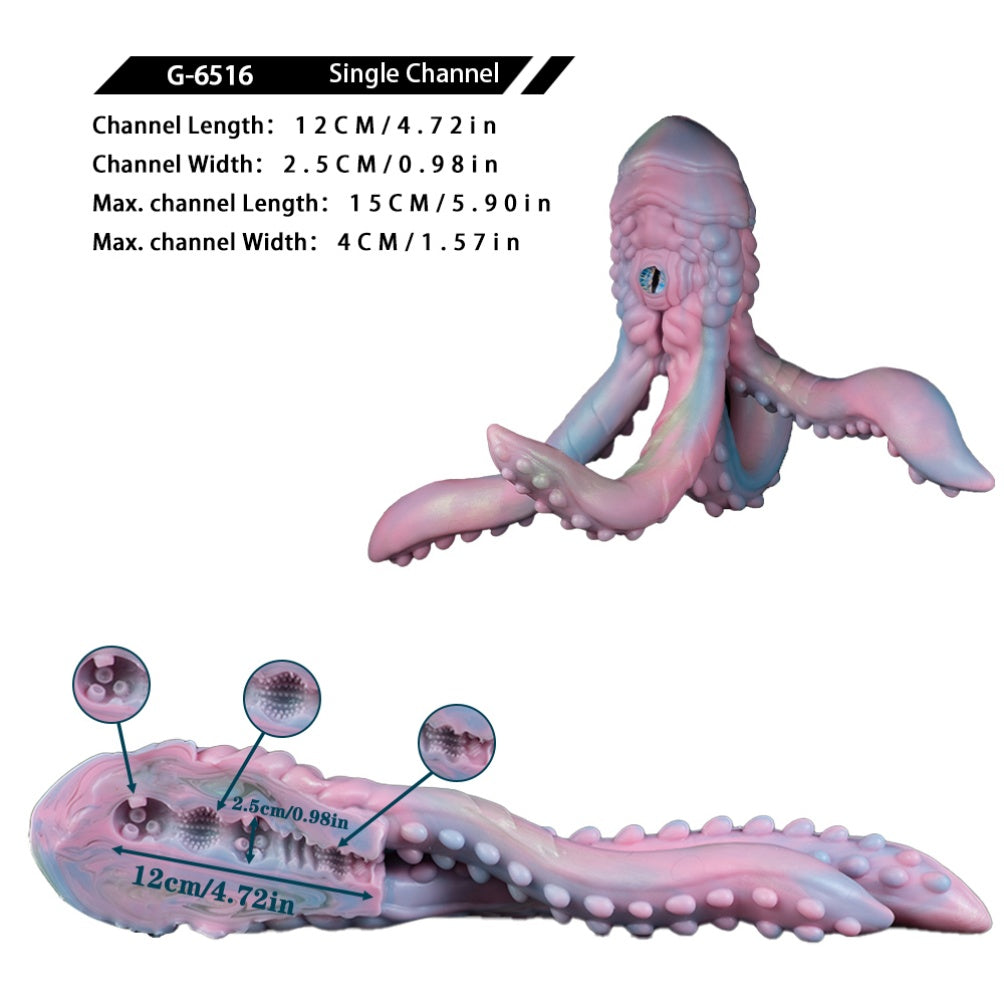 Pink Fantasy Octopus Silicone Sex Doll – Alien Blowjob Single-Channel Pocket Pussy