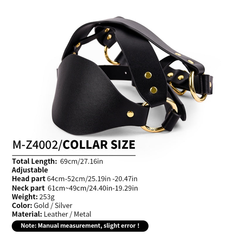 Fantasy Strapon Mask Bettie Bondage - Extreme Sex Black Leather BDSM Gear