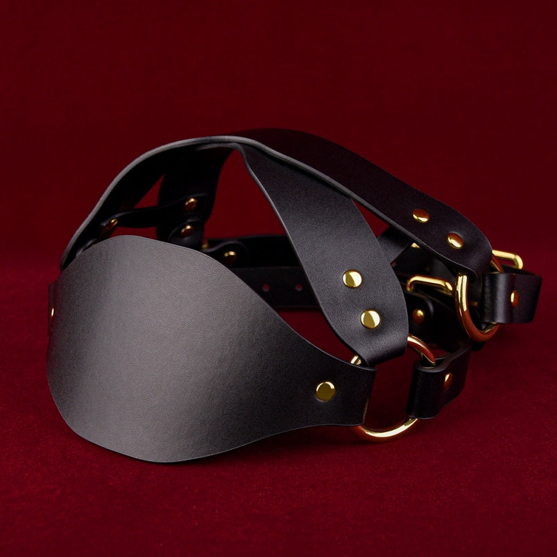 Fantasy Strapon Mask Bettie Bondage - Extreme Sex Black Leather BDSM Gear