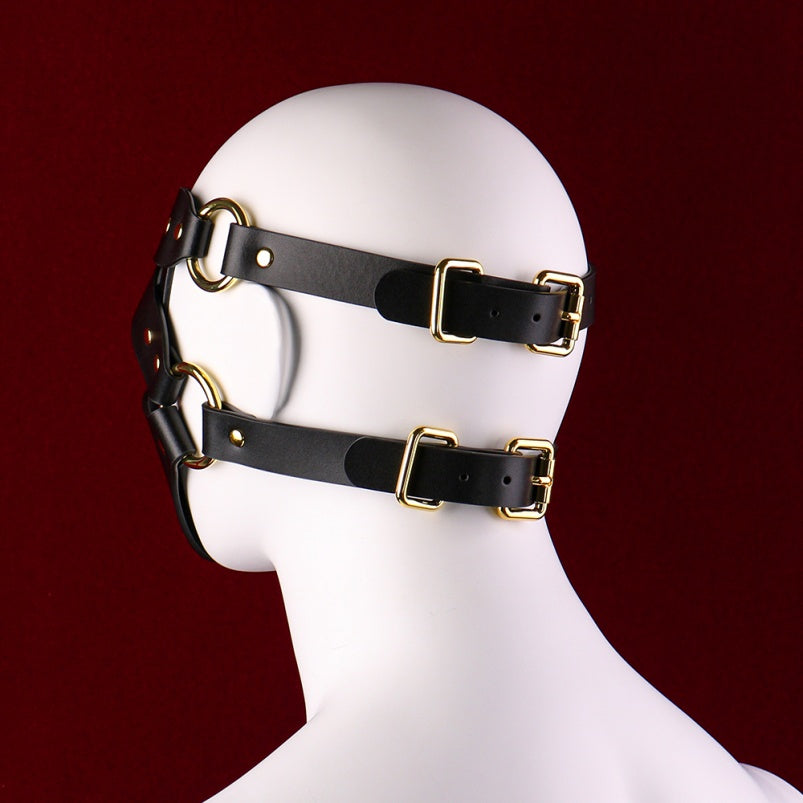 Fantasy Strapon Mask Bettie Bondage - Extreme Sex Black Leather BDSM Gear