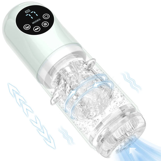 6-in-1 Telescopic Rotating Vibrating Masturbator