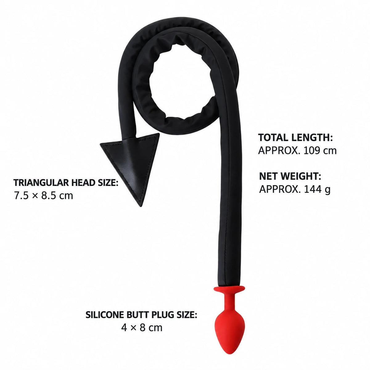 Demon Tail Butt Plug – BDSM Whip & Plug 2-in-1