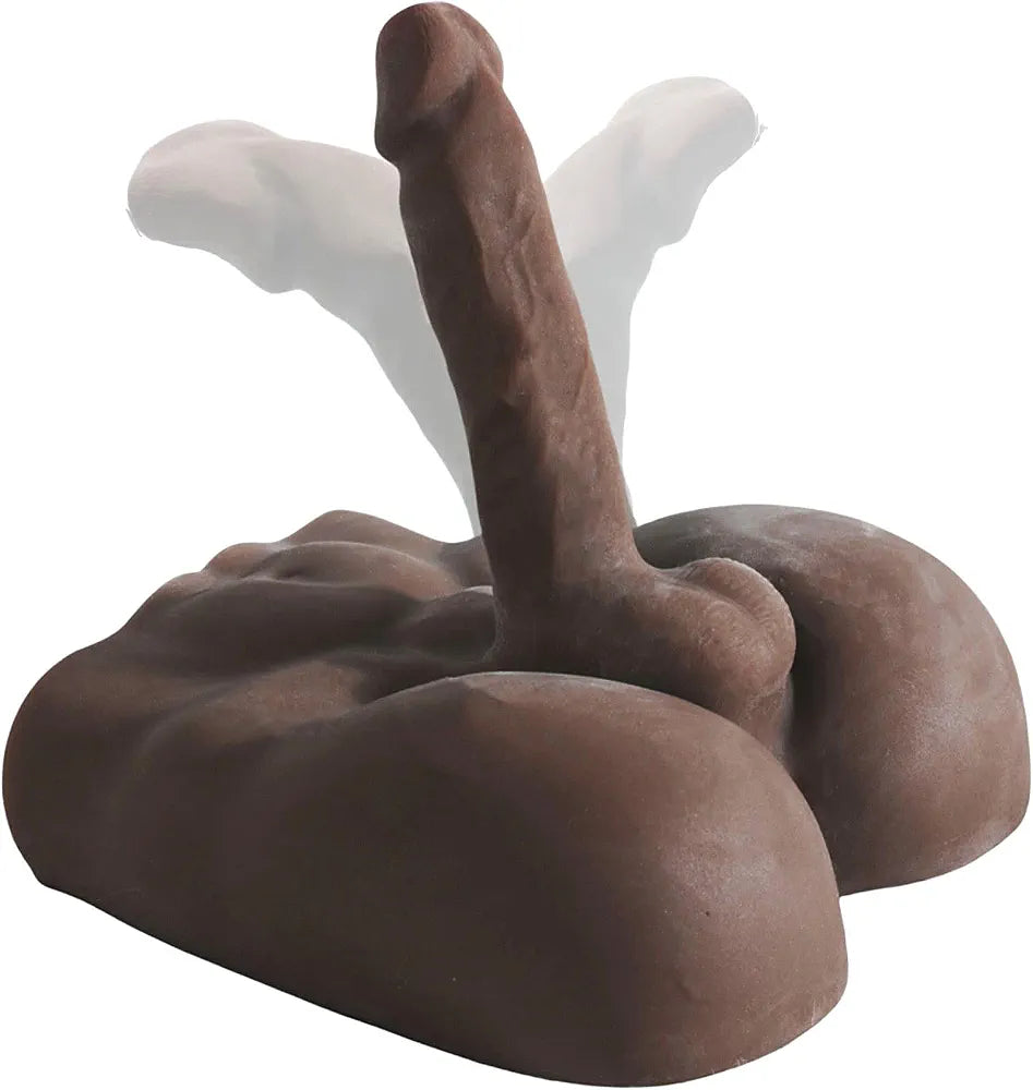 Realistic Male Torso Sex Doll for Women & Couples - Lifelike Design with Flexible Dildo Huge Cock, Black 2-in-1 Masturbation Adult Toy for Women & Gay Couples 6.8LB