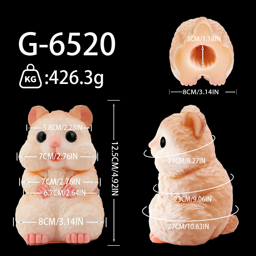 Chubby Hamster Pocket Pussy – Liquid Silicone Fantasy Animal Stroker