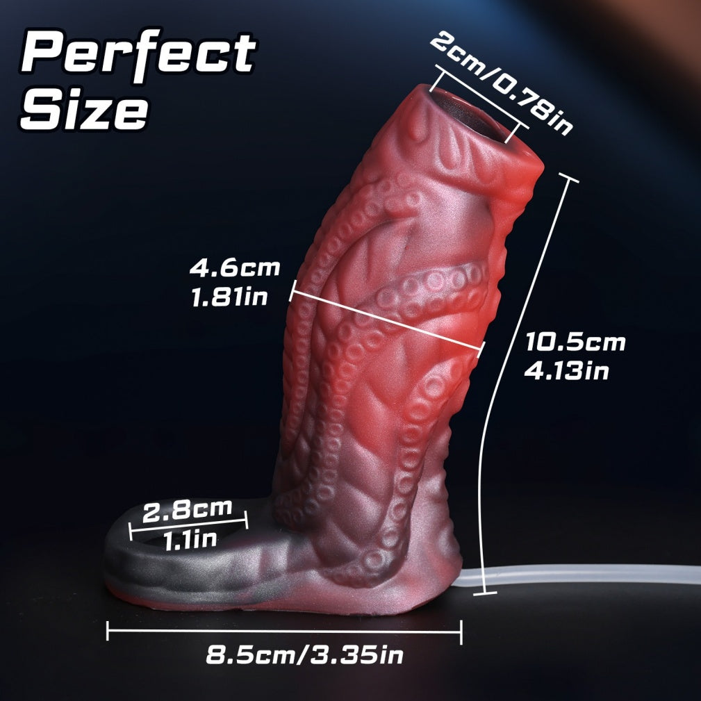 Fantasy Silicone Squirting Tentacle Penis Sleeve – Stamina Delay & Girth Enhancer Wearable Sex Toys