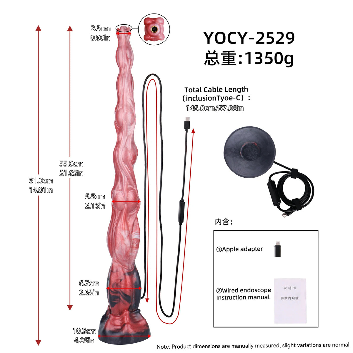 Endoscope Smart Octopus Monster Dildo 18.7 Inches