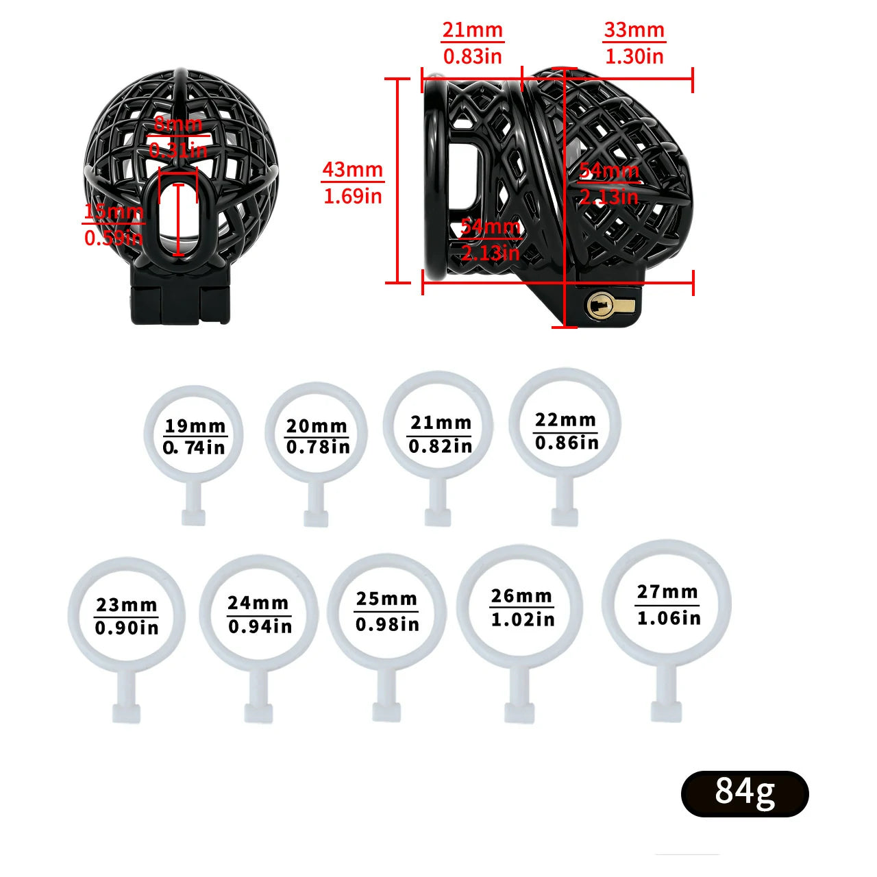Air Grid Ultra-Light Resin Chastity Cage