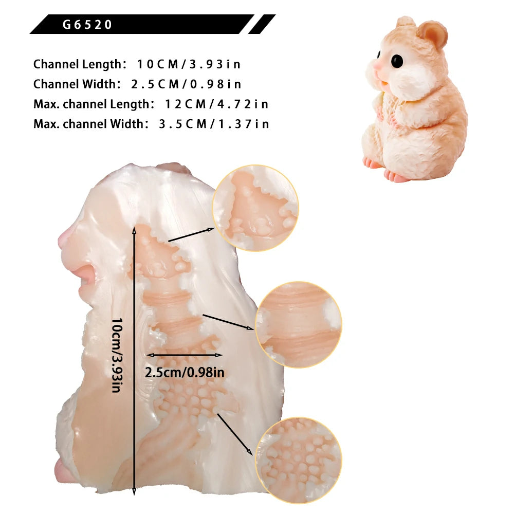 Chubby Hamster Pocket Pussy – Liquid Silicone Fantasy Animal Stroker