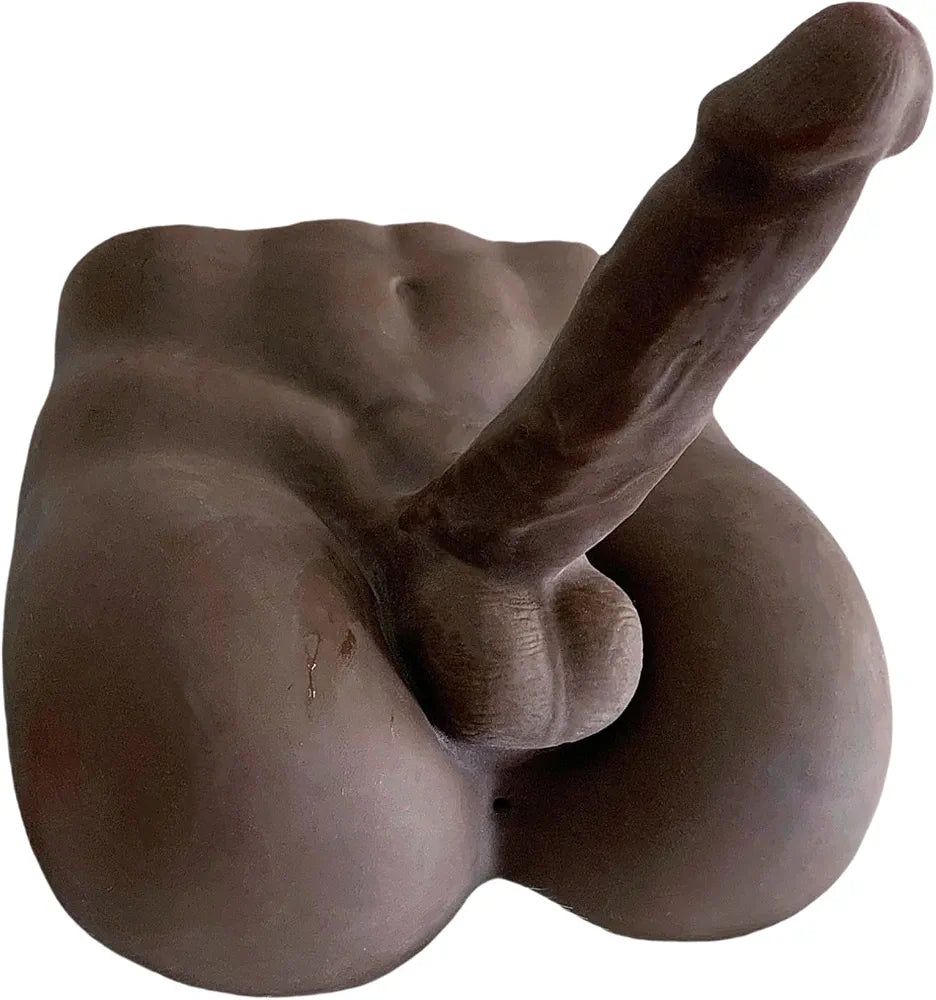 Realistic Male Torso Sex Doll for Women & Couples - Lifelike Design with Flexible Dildo Huge Cock, Black 2-in-1 Masturbation Adult Toy for Women & Gay Couples 6.8LB