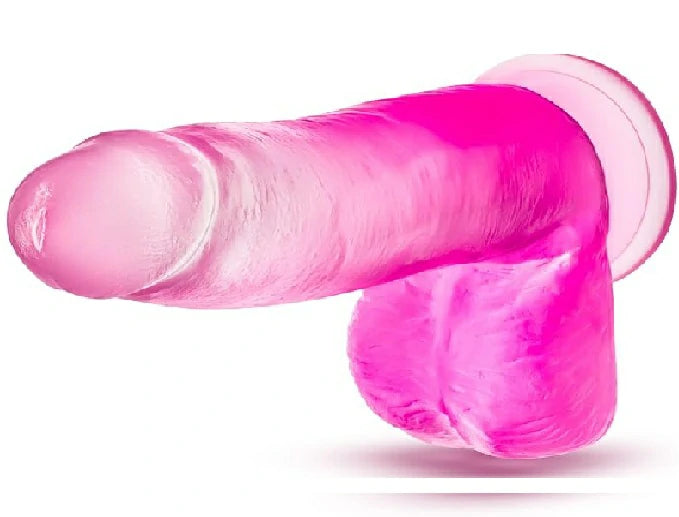 Realistic Clear Crystal Dildo with Hands-Free Suction Base