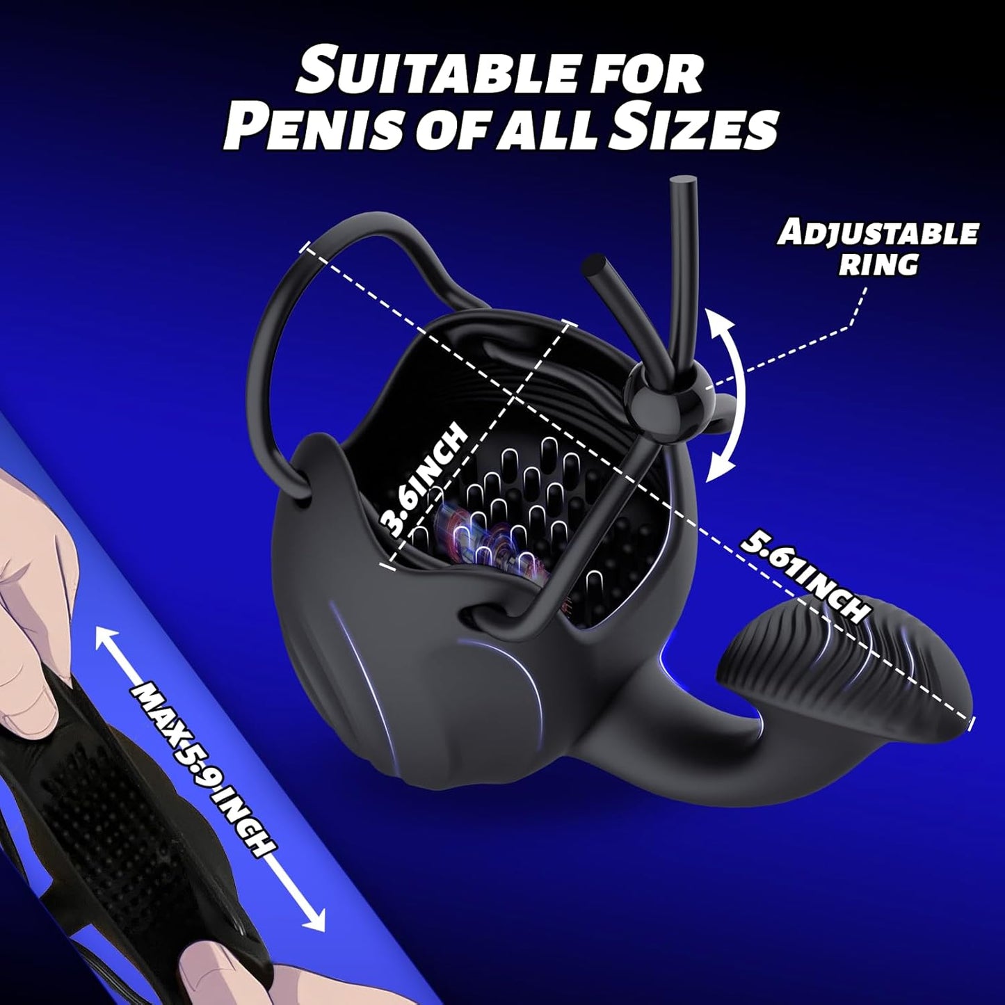 3 In 1 APP-Controlled Vibrating Cock Ring