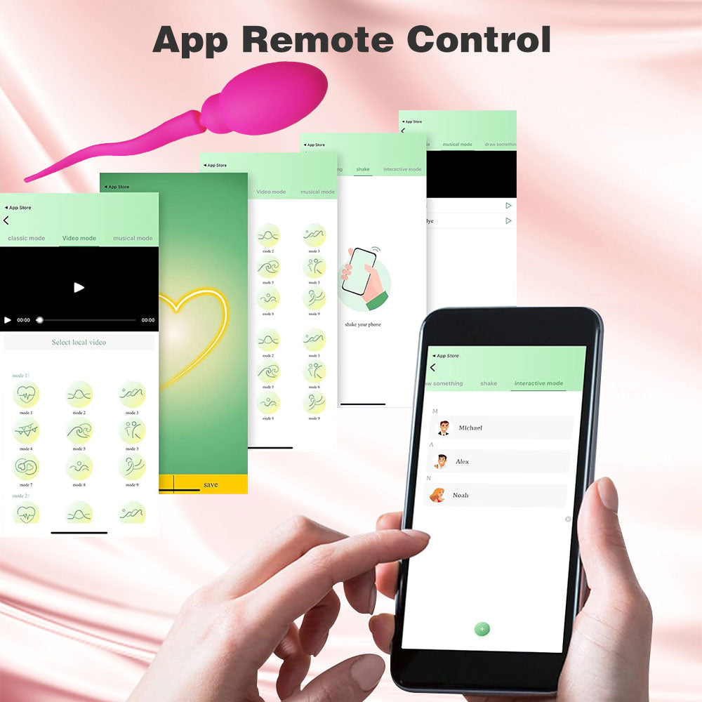 APP Controlled Vibrating Panty Egg Vibrator - Sperm G Spot Anal Sex Toys for Women