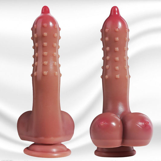 8.5inch Dotted Dildos Monster Women Dildo Animal Tentacle Papilla Dildo Anal Long Dildo Realistic Testicles Dildo Sex Toys Women