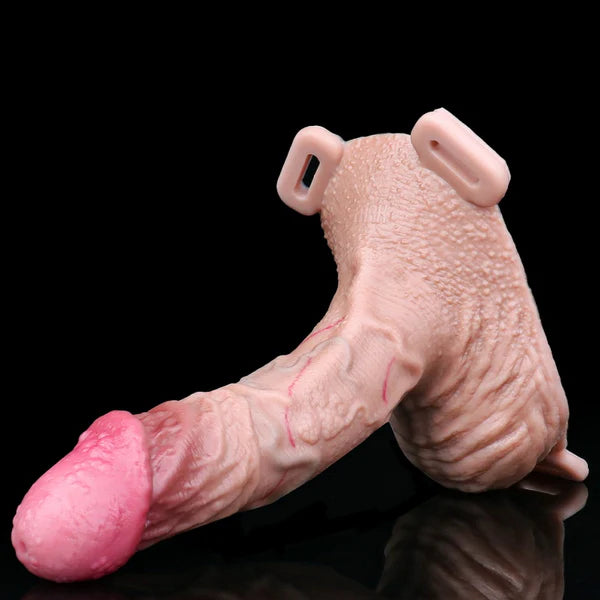 8 Inch Penis Sleeve With Strap Premium Silicone