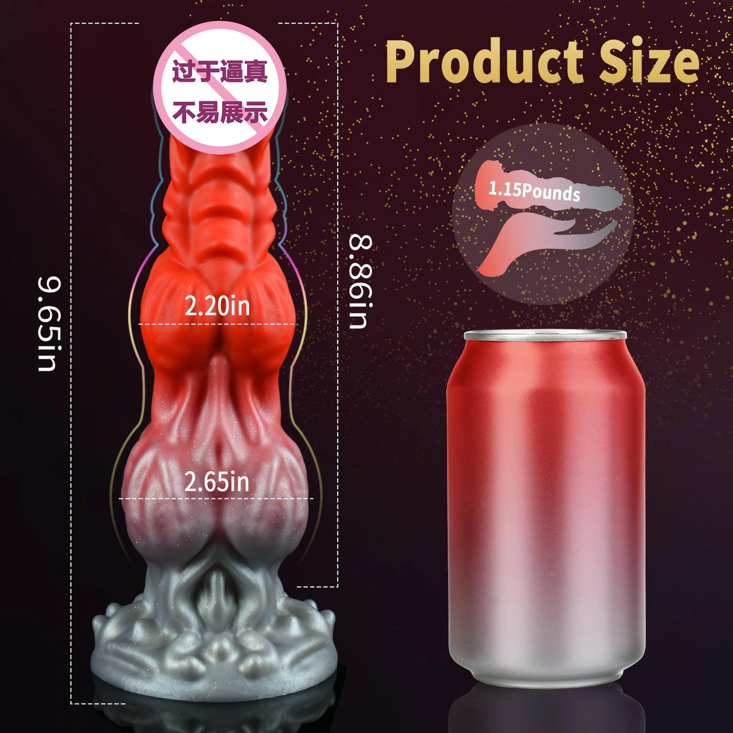 Anesidora Midnight Beast 8" Water-Spraying Canine Dildo