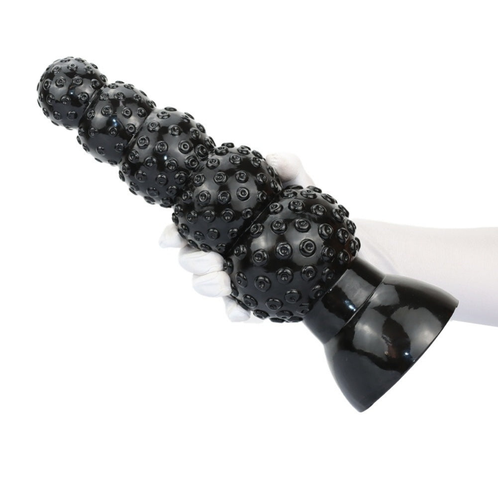 Fantasy Black Tentacle Silicone Anal Beads Dildo - Progressive Expansion Stimulator for Female Vaginal