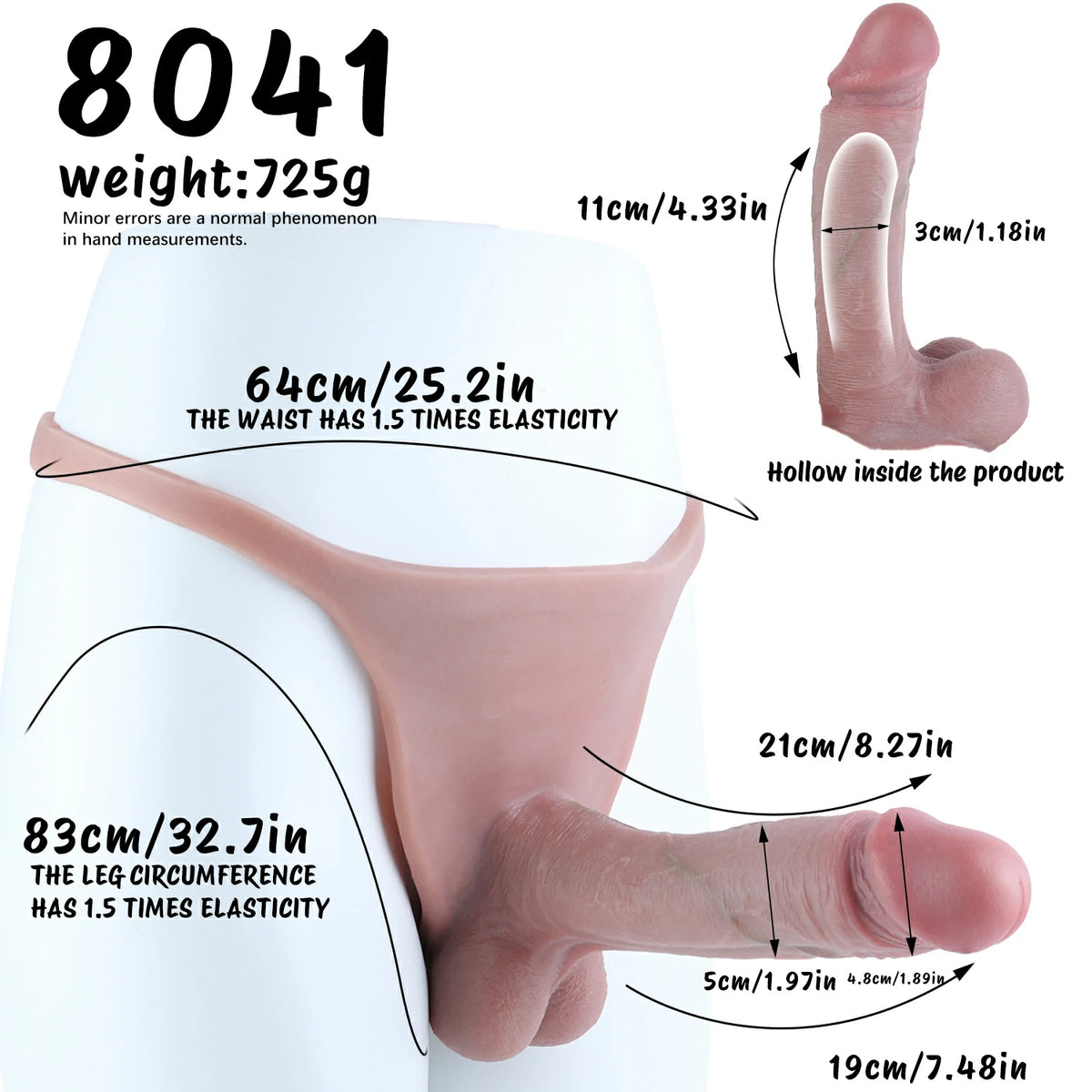 Flex Fit-Hollow Strap-On Panties with Silicone Inserts