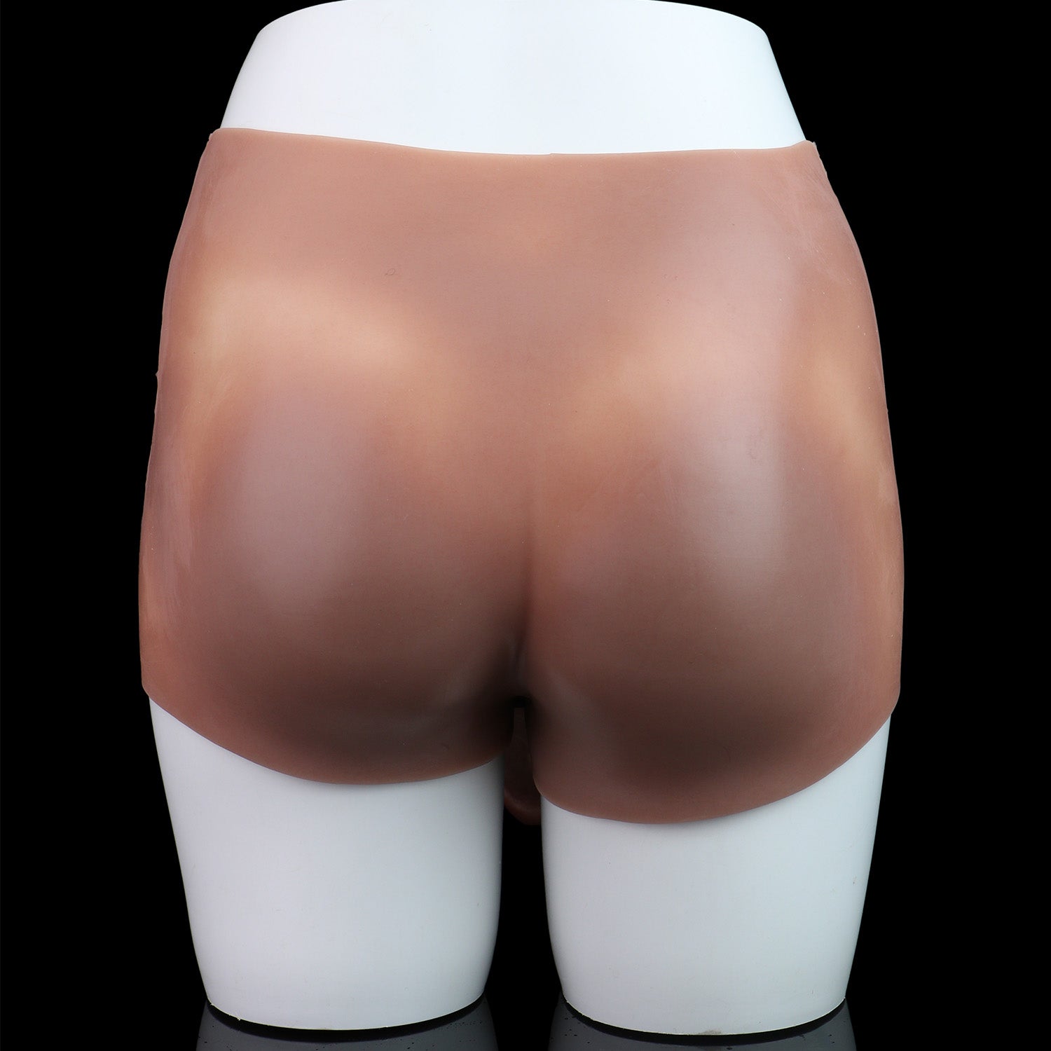Full Anatomy Sheath Underwear with Balls & Silicone Briefs — Platinum Silicone Wearable Cock Sleeve Pant for Men Couples & ED
