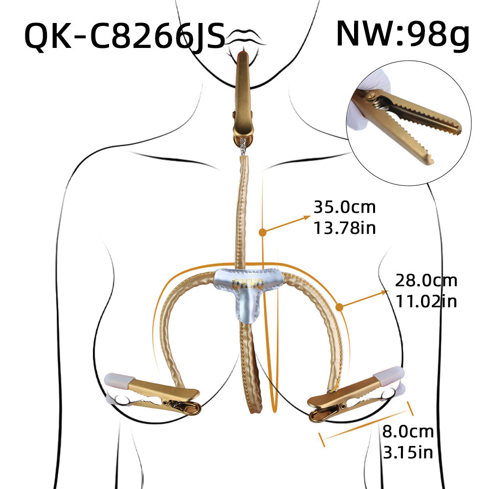 QKKQ E-Stim Controller Nipple & Tongue Clamps Kit