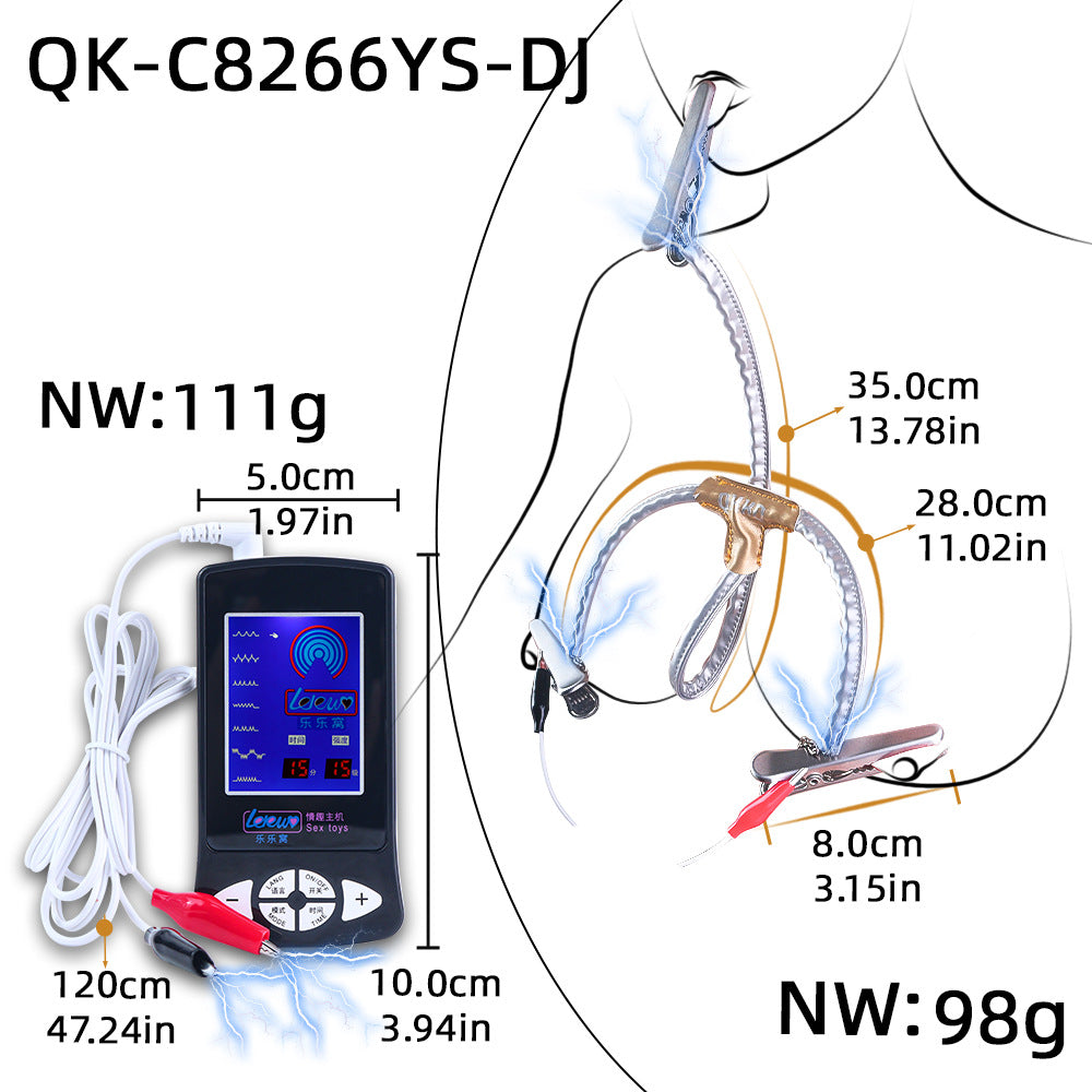 QKKQ E-Stim Controller Nipple & Tongue Clamps Kit