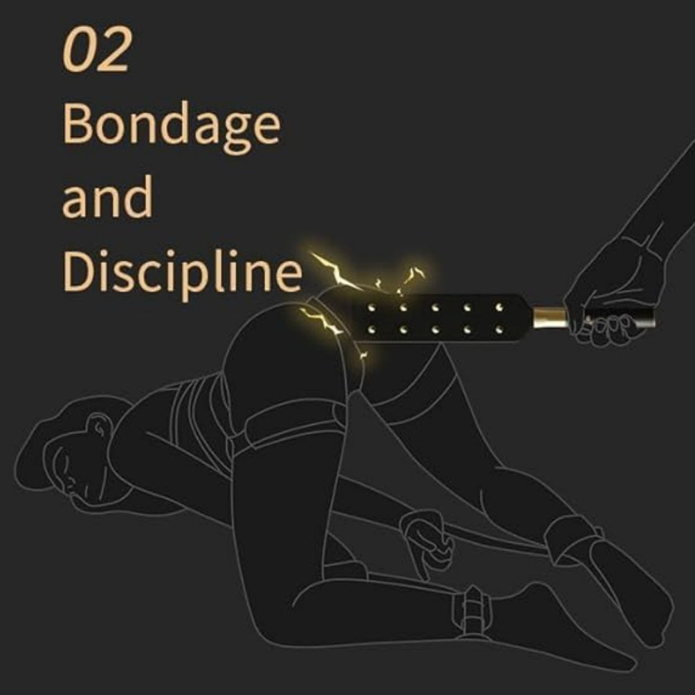 Fantasy Electric Shock Leather Paddle - Submissive Electrosex BDSM Bondage Kinky Sex Toys