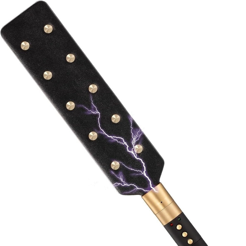 Fantasy Electric Shock Leather Paddle - Submissive Electrosex BDSM Bondage Kinky Sex Toys