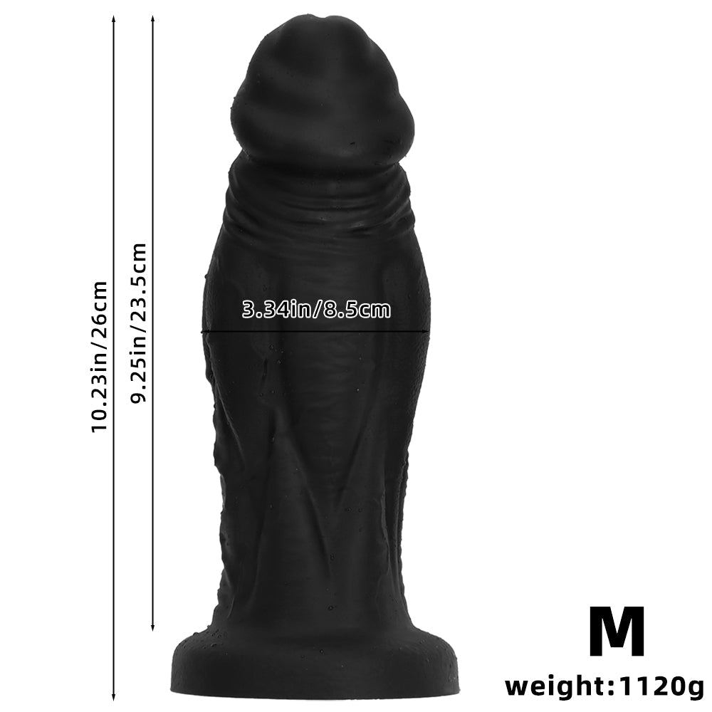 Bull Dildo Black Big 3 Inch Thick