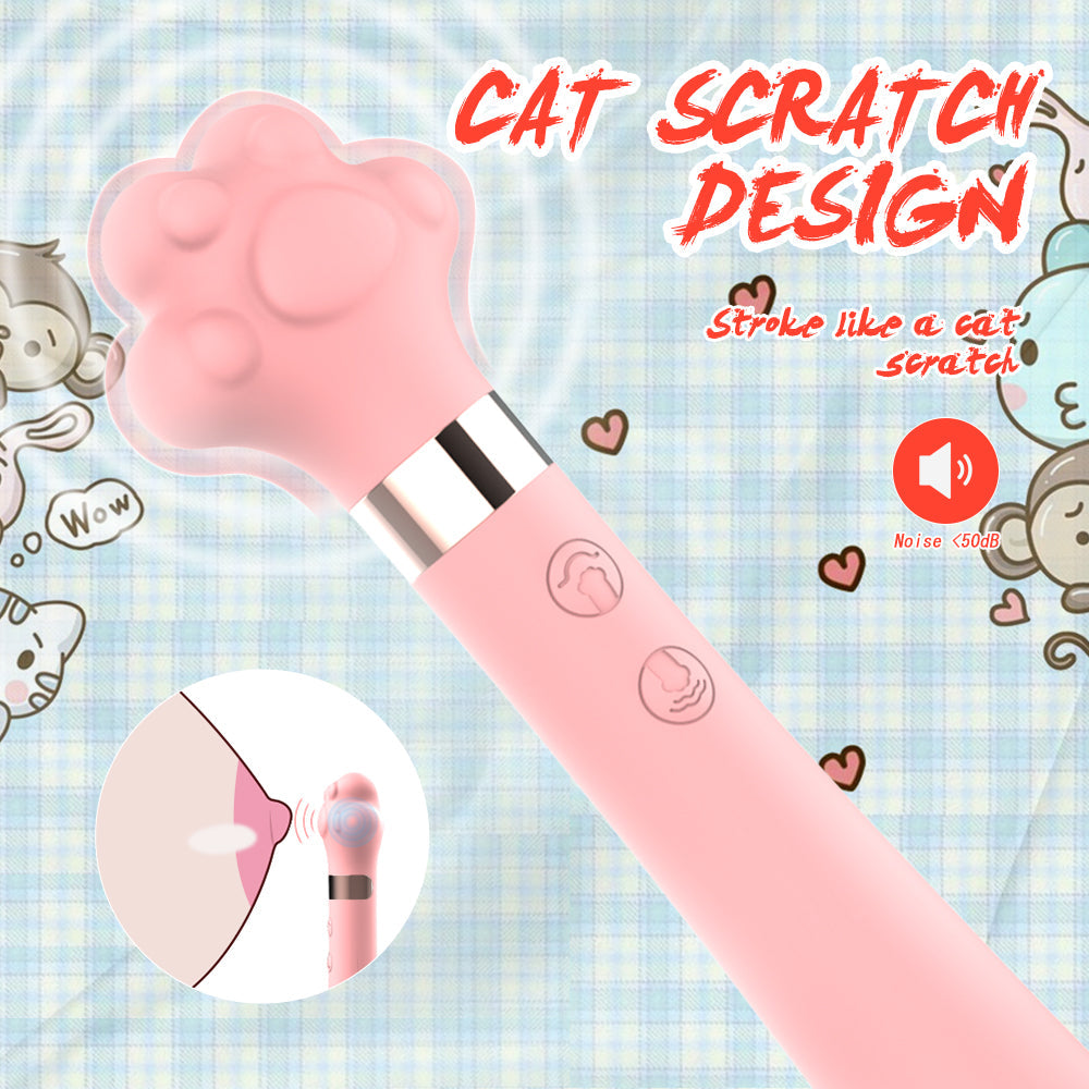 Cute Cat Paw 7 Flapping Clitoral G Spot Vibrator
