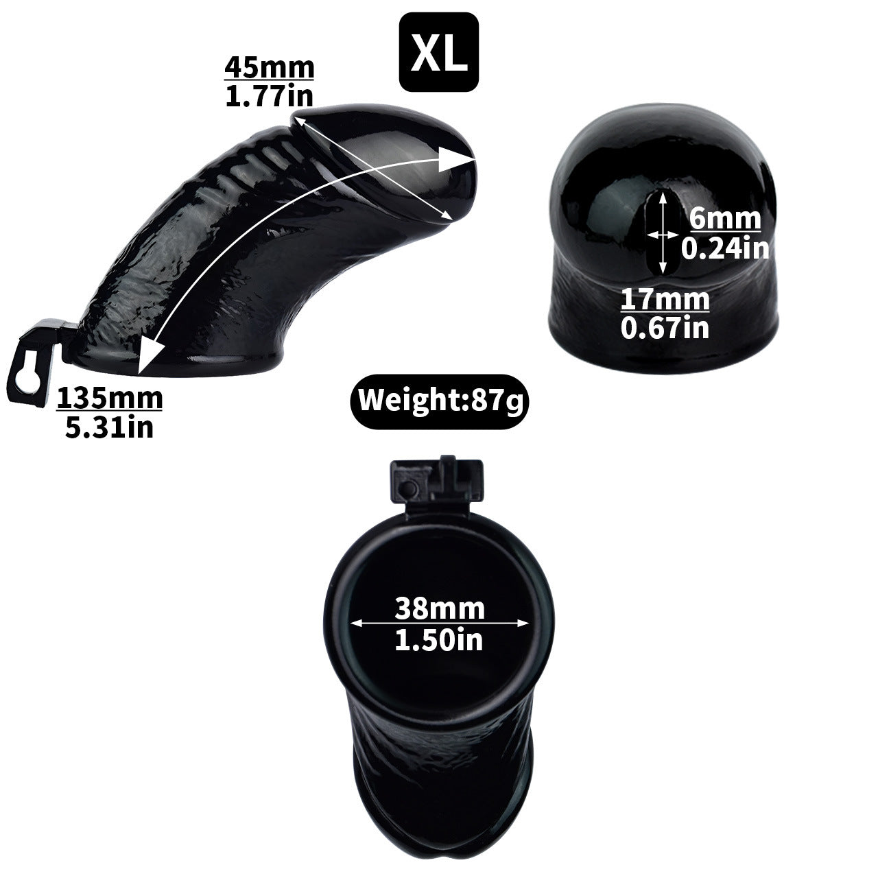 ABS Resin Chastity Cage with Lock