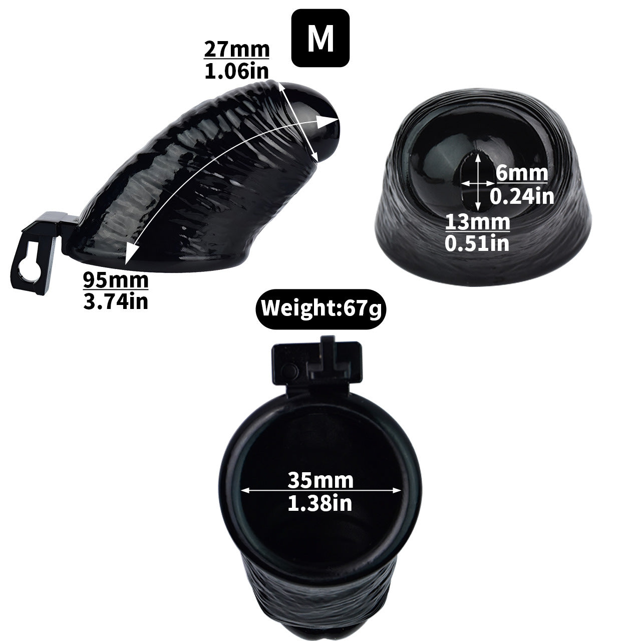 ABS Resin Chastity Cage with Lock