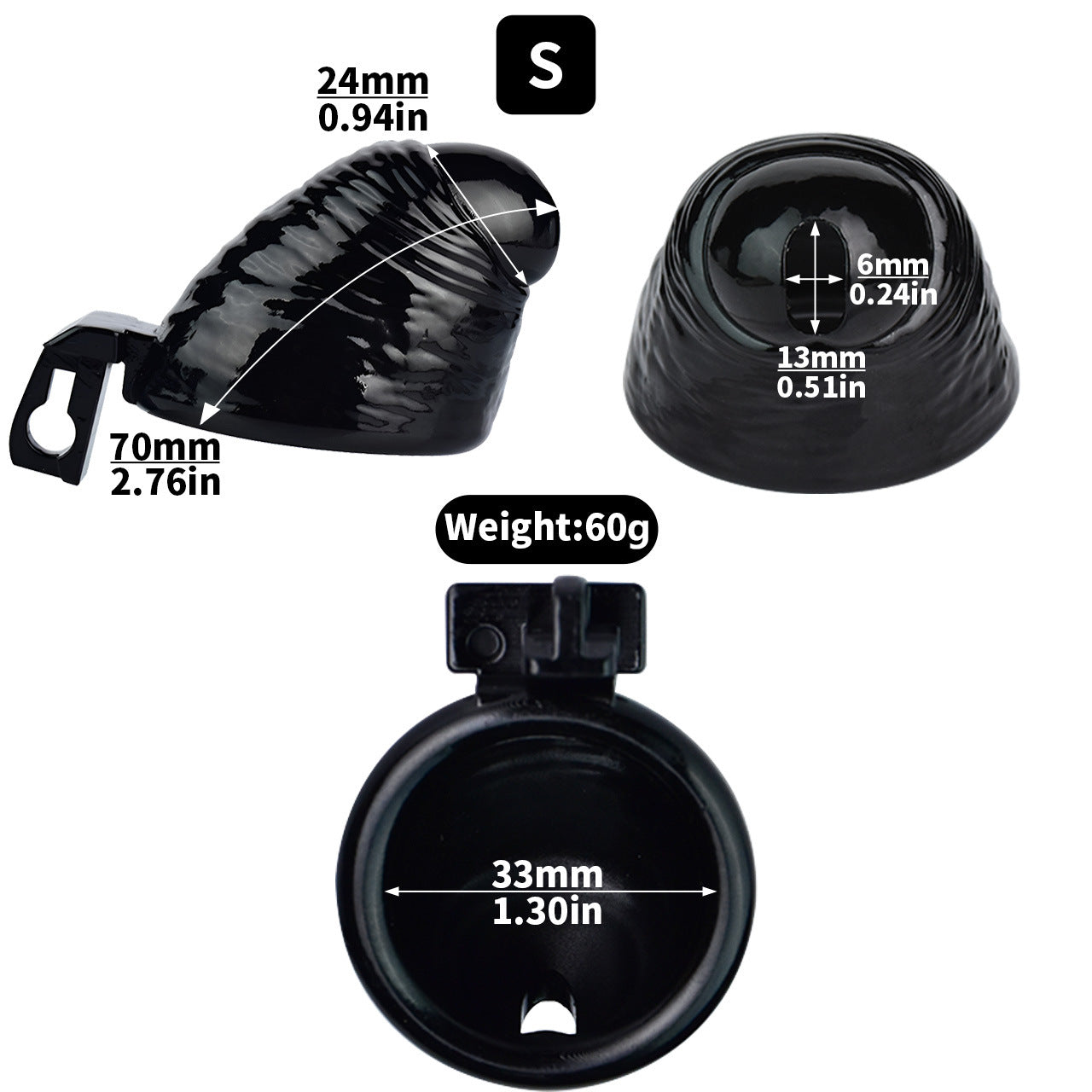 ABS Resin Chastity Cage with Lock