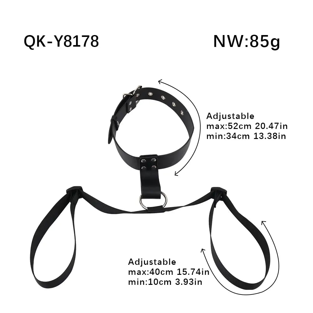 Adjustable BDSM Leather Bondage Harness
