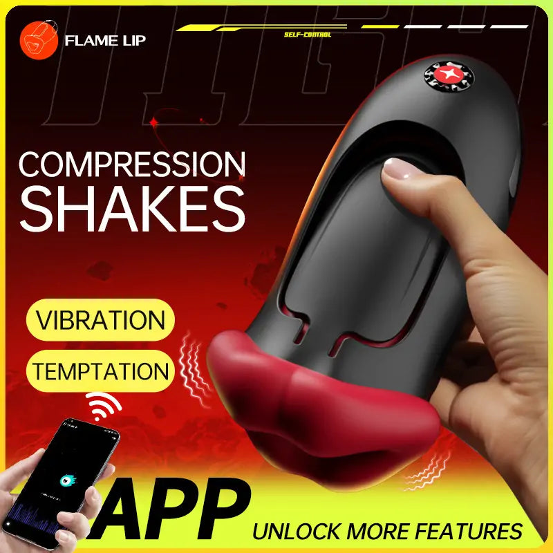 Adjustable Flame Lips Male Masturbators