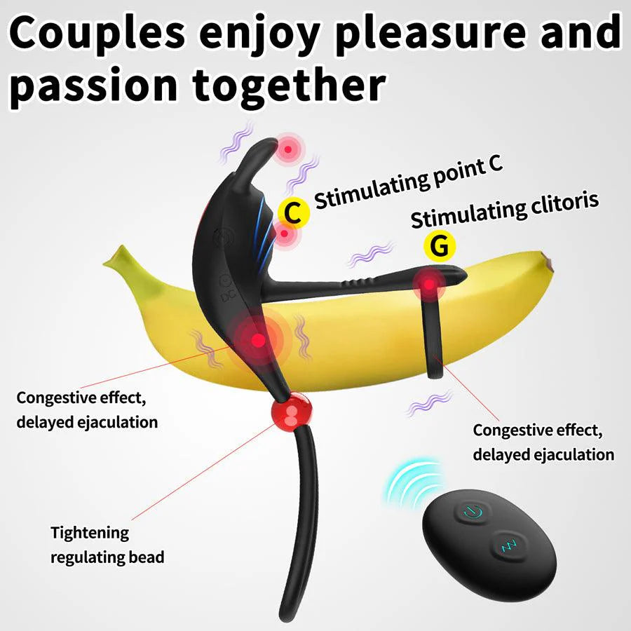 Adjustable Penis Ring With Rabbit Vibrator