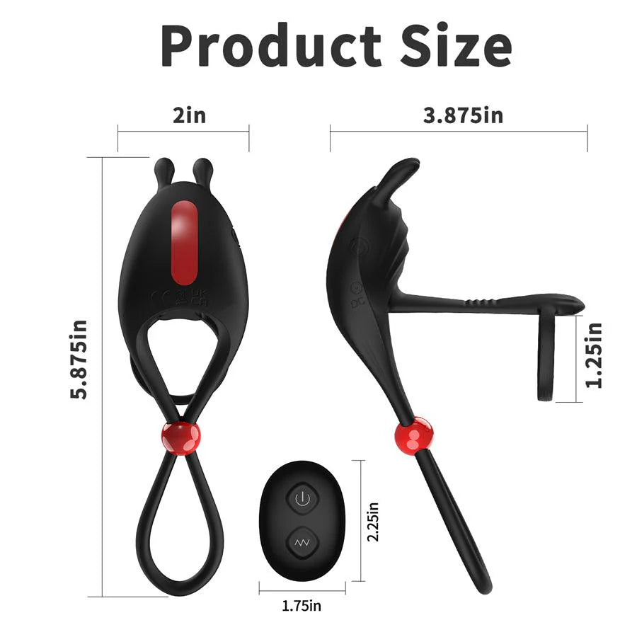 Adjustable Penis Ring With Rabbit Vibrator
