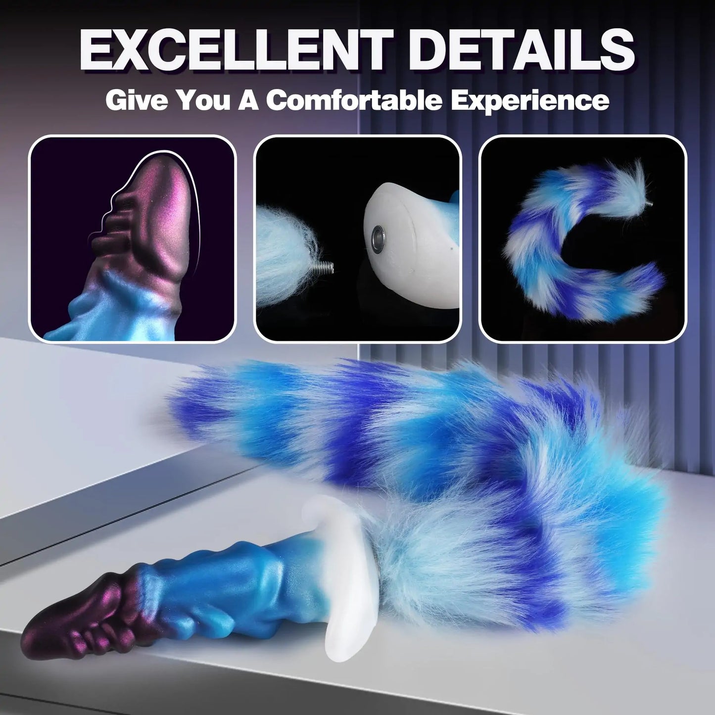 Alien Anal Plug with Detachable Fox Tail