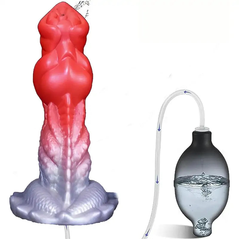 Alien Dog Knot Squirting Dildo 6 Inches